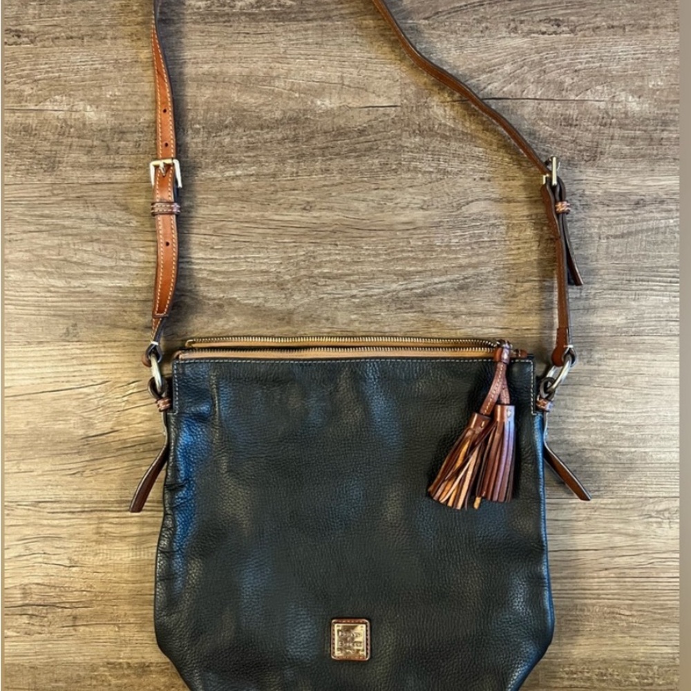 Dooney & Bourke Pebble Grain Leather Dixon Hobo Bag - Picture 2 of 12